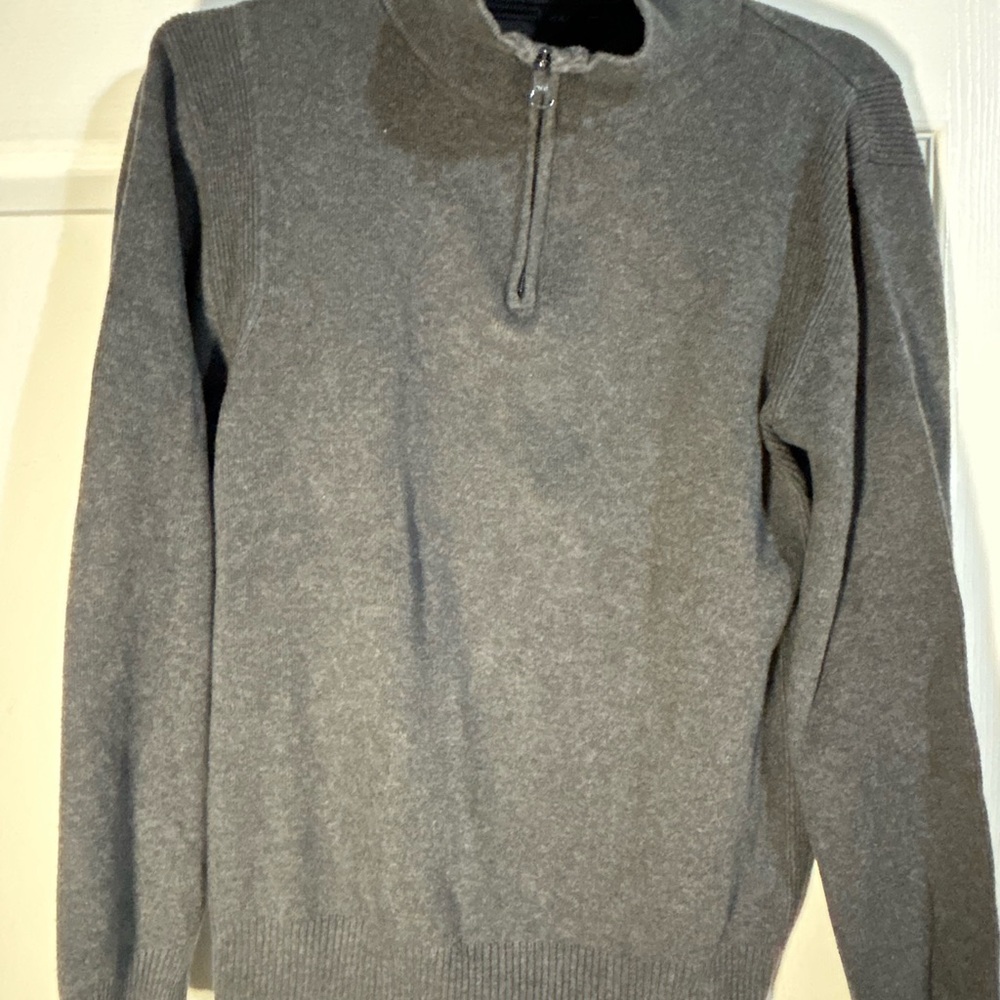 GAP Women's Gray Athletic Zip-Up Sweater